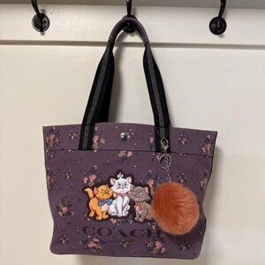 Coach Tote With Rose Bouquet Print